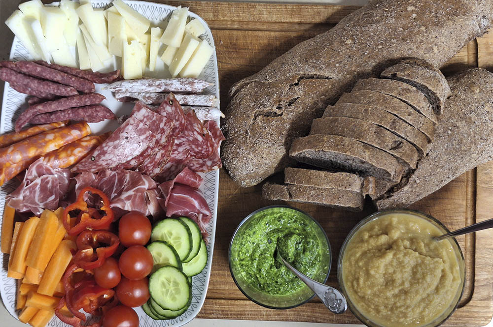 Tapas med ramsl�gpesto