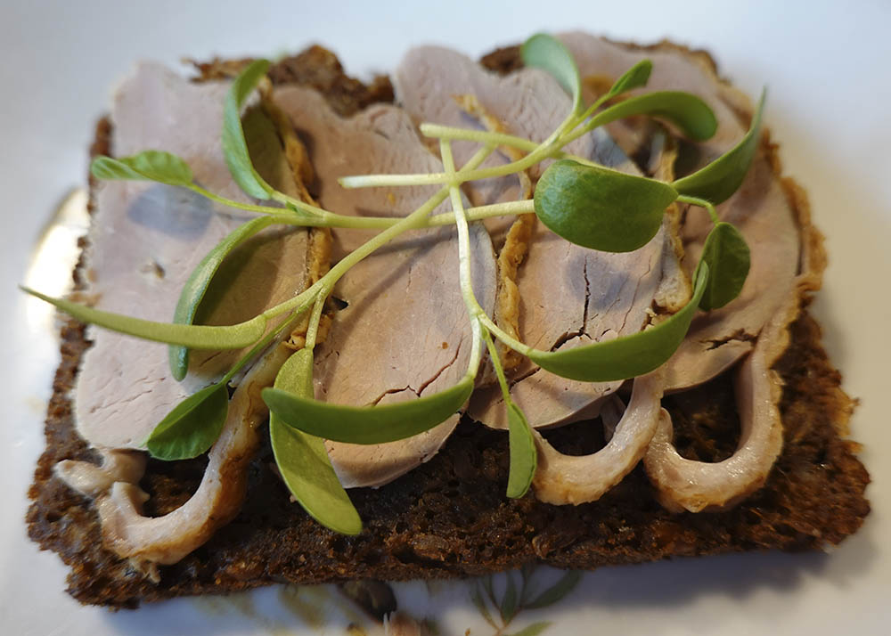 Bukkehorn mikrokr�nt p� andebryst