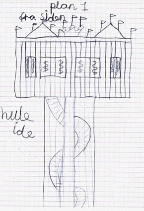 Et af Frejas f�rste forslag til vores hus i tr�et har visse ligheder med tr�toph