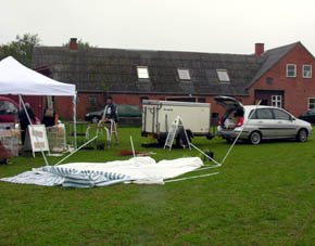 Sidst p� dagen fik vejret bugt med Fr�samlernes pavillion