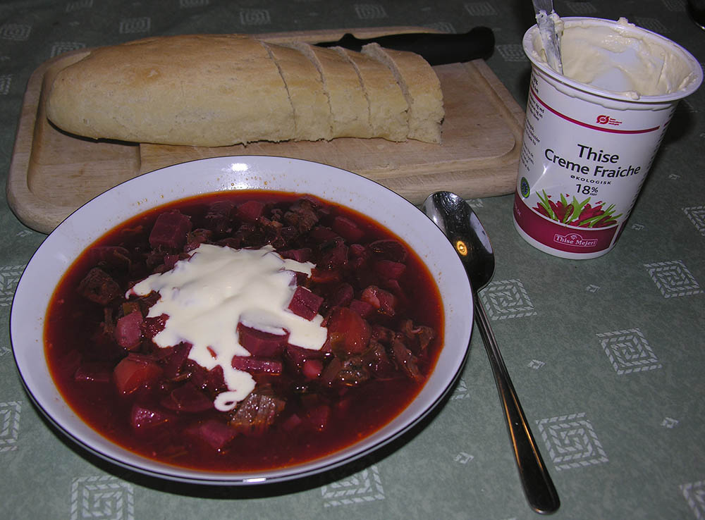 Borscht, r�dbedesuppe