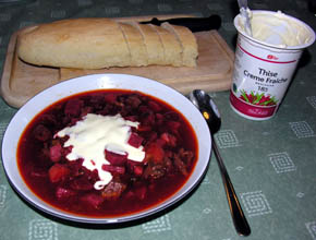 Borscht, r�dbedesuppe