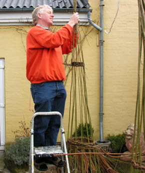 B�nnestativ i pileflet.