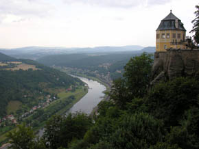 Udsigt over Elbe fra Festung K�nigstein