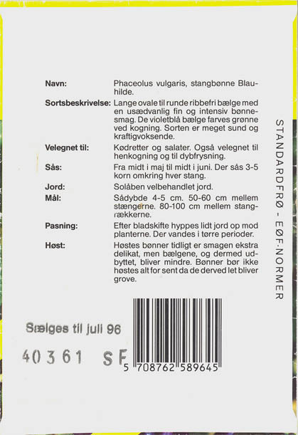 Haveb�nne, Blauhilde, Phaseolus vulgaris </i>L.<i>