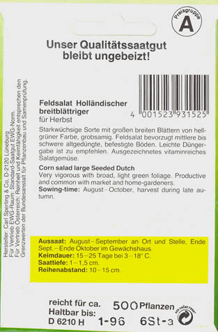 V�rsalat, Holl�ndischer Breitbl�ttiger, Valerianella