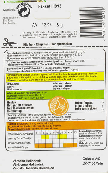 V�rsalat, Holl�ndischer Breitbl�ttiger, Valerianella
