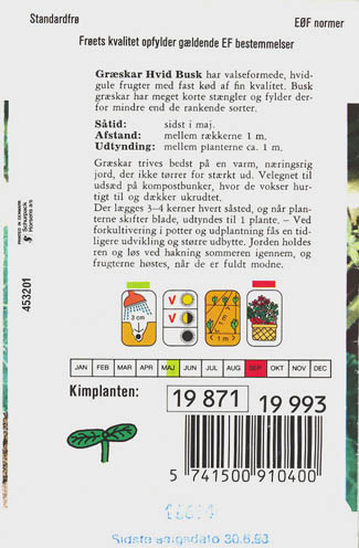 Gr�skar, Hvid busk, Cucurbita