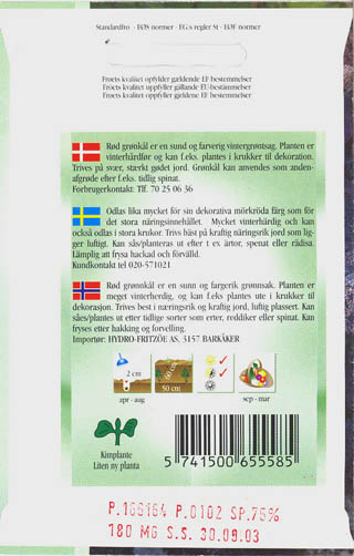 Gr�nk�l, Redbor, Brassica oleracea </i>L. var. <i>sabellica