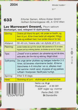 �rt, Onward, Lathyrus oleraceus