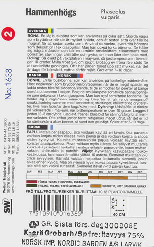 Haveb�nne, Yin Yang, Phaseolus vulgaris </i>L.<i>