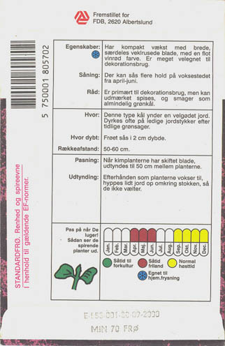 Gr�nk�l, Garna Red, Brassica oleracea </i>L. var. <i>sabellica