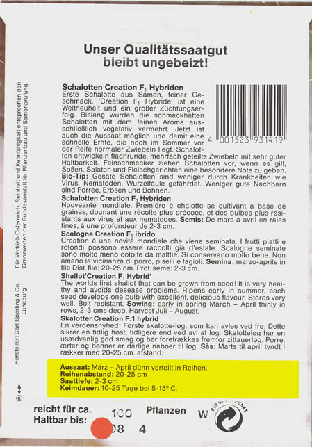 Kepal�g, Creation F1, Allium cepa </i>L.<i>