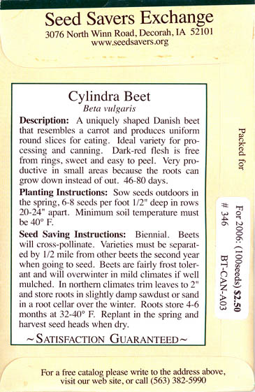 R�dbede, Cylindra, Beta vulgaris </i>L. var.<i> vulgaris