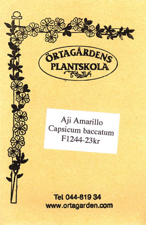 Ajipeber, Aj� Amarillo, Capsicum baccatum