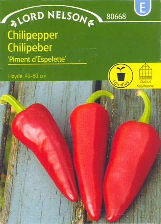 Chilipeber, Piment d�Espelette, Capsicum annuum </i>L.<i>