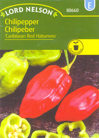Ringb�gret chili, Caribbean Red Haba�ero, Capsicum chinense