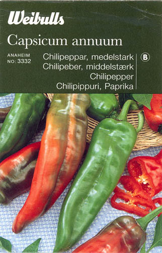 Chilipeber, Anaheim, Capsicum annuum </i>L.<i>