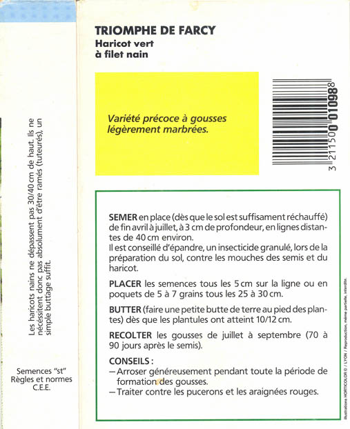Haveb�nne, Triomphe de Farcy, Phaseolus vulgaris </i>L.<i>