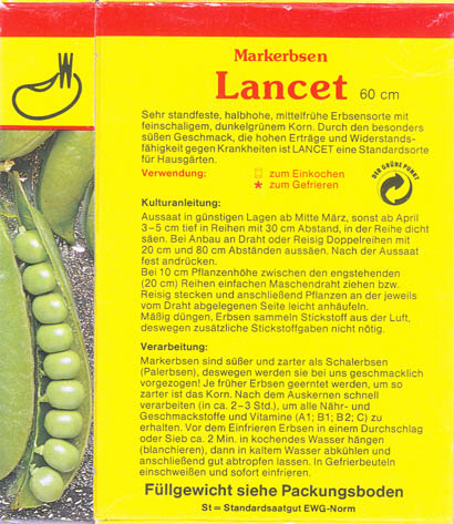 �rt, Lancet, Lathyrus oleraceus