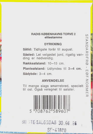Radis, K�benhavns torve 2, Raphanus sativa </i>L.<i>