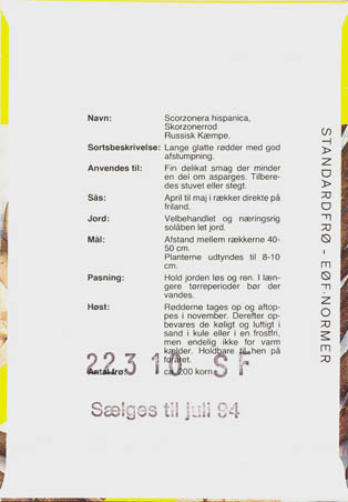 Skorzonerrod, Russisk k�mpe, Scorzonera hispanica </i>L.<i>